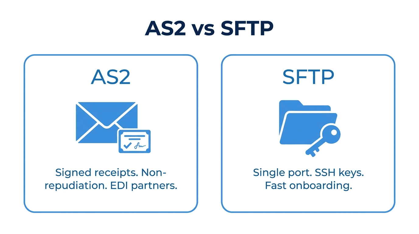 AS2 vs SFTP for B2B File Exchange: Which Protocol Should You Use?