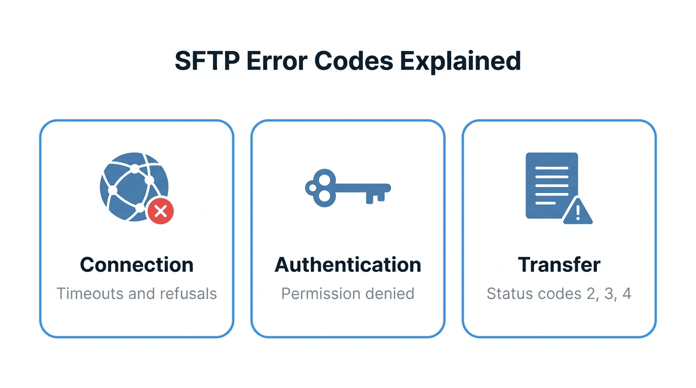 SFTP Error Codes Explained: How to Troubleshoot Common Connection and Transfer Failures