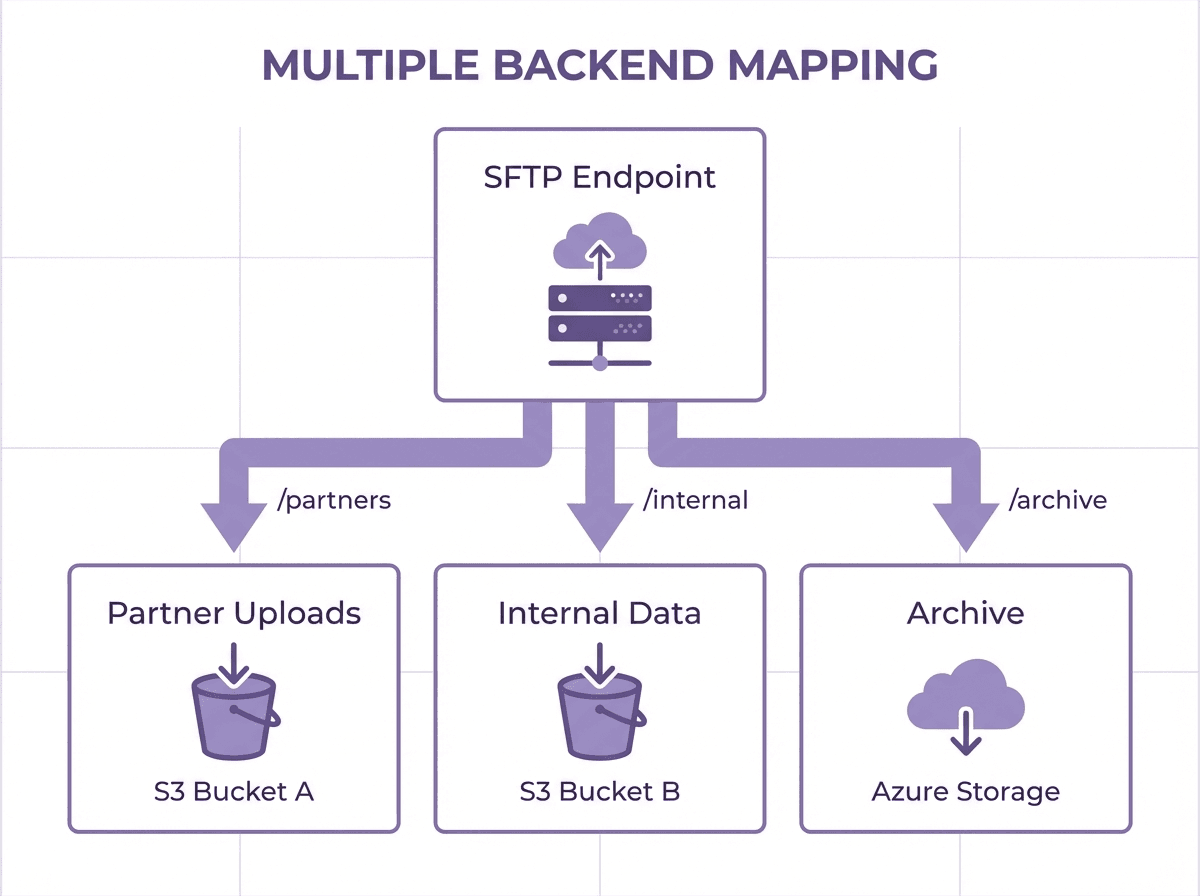 Multiple backend mapping